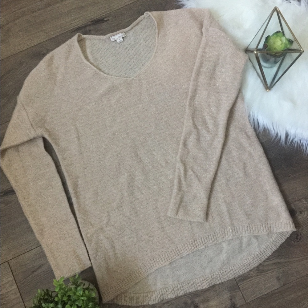 GAP nude blush v neck sweater